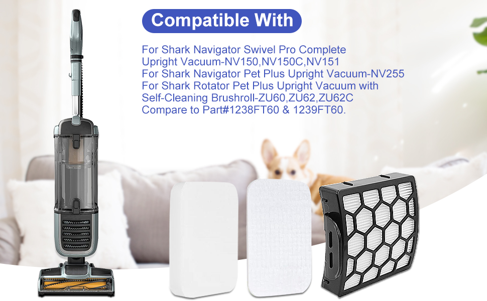ZU60 ZU62 Vacuum Filter for Shark Navigator ZeroM Self
