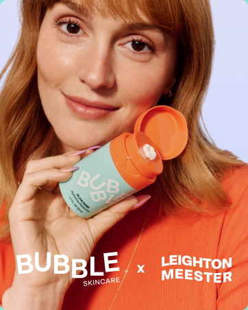 bubble leighton meester skincare collab