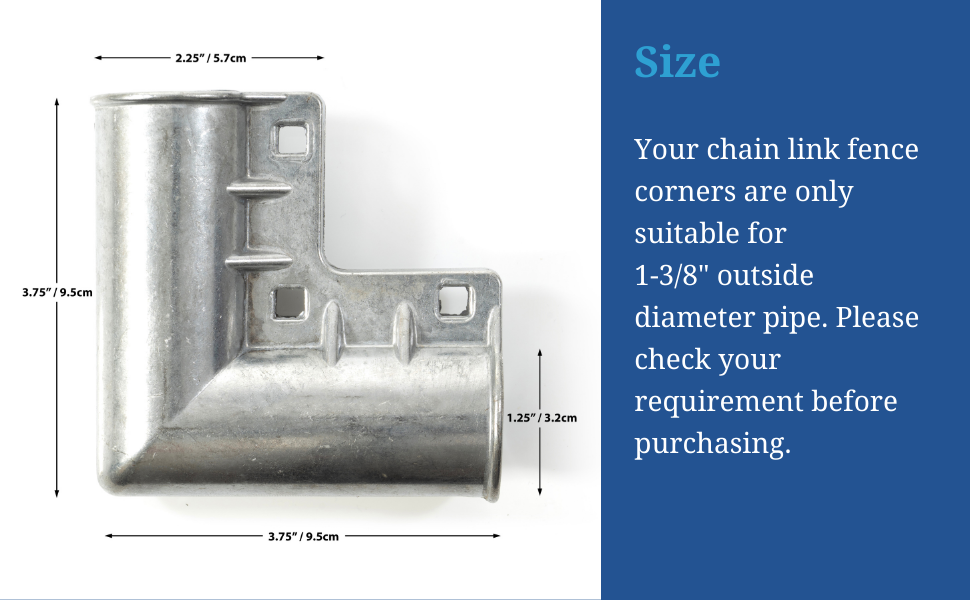 MONTX® Chain Link Fence Gate Corners 1 3/8” x 1 3/8