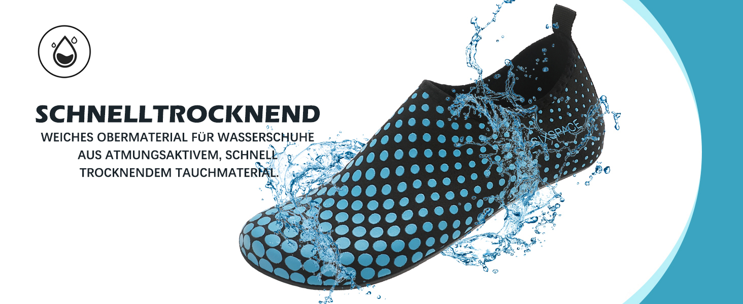 LUEDKA Unisex Badeschuhe Wasserschuhe Schnell Trocknend Schwimmschuhe Strandschuhe rutschfest