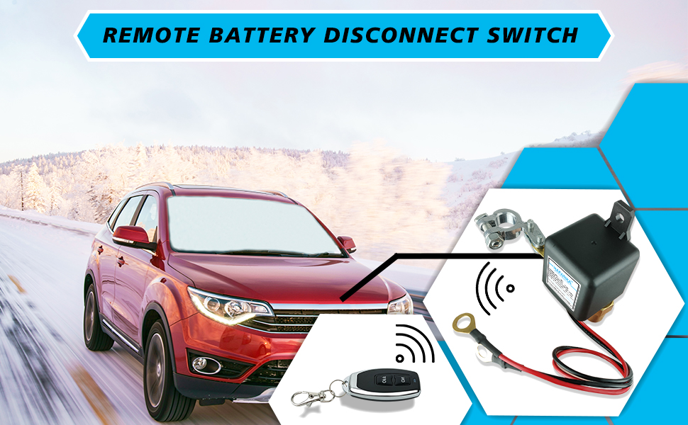 HAFANKA Remote Battery Disconnect Switch for Cars, 250A