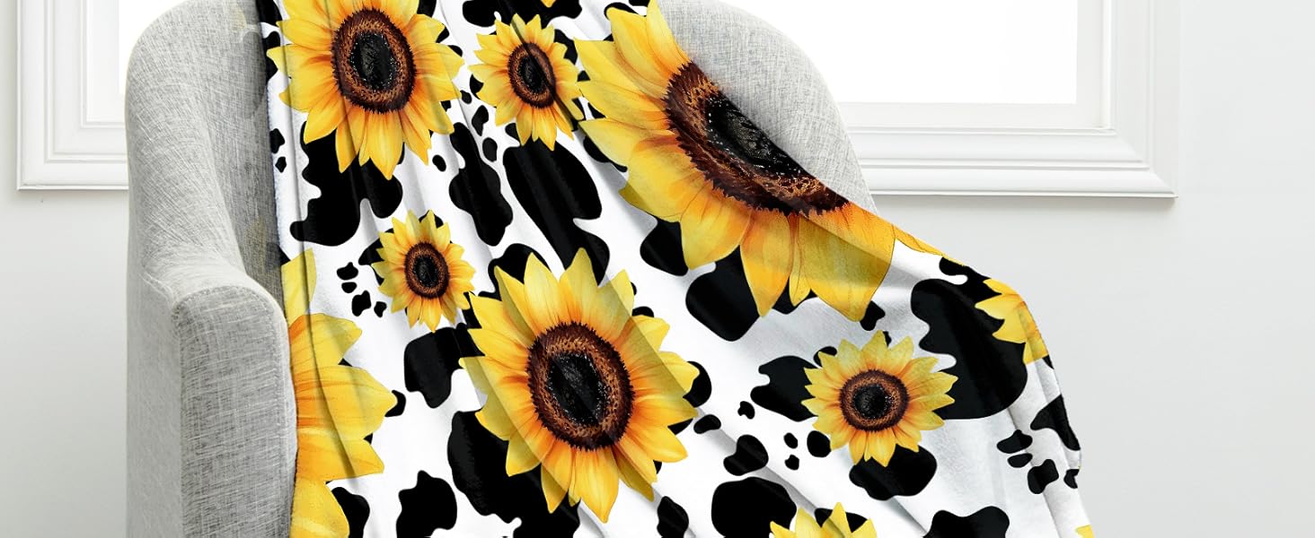 Jekeno Sunflower Gifts Blanket for Women Girls