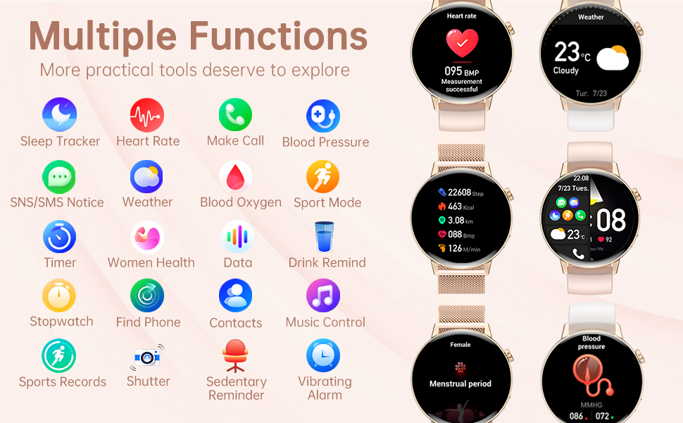 Android smart watch for women men