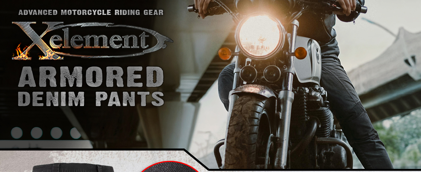 Mens Man Classic Fit Black Denim Motorcycle Racing Pants X Armor Protection Biker brother husband