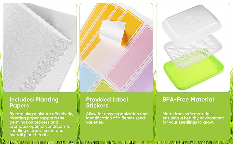 Green Seed Sprouter Trays with Lid