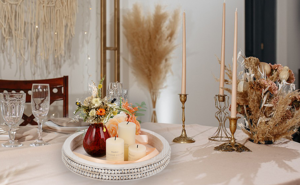 Turntable Round Wooden Tray
