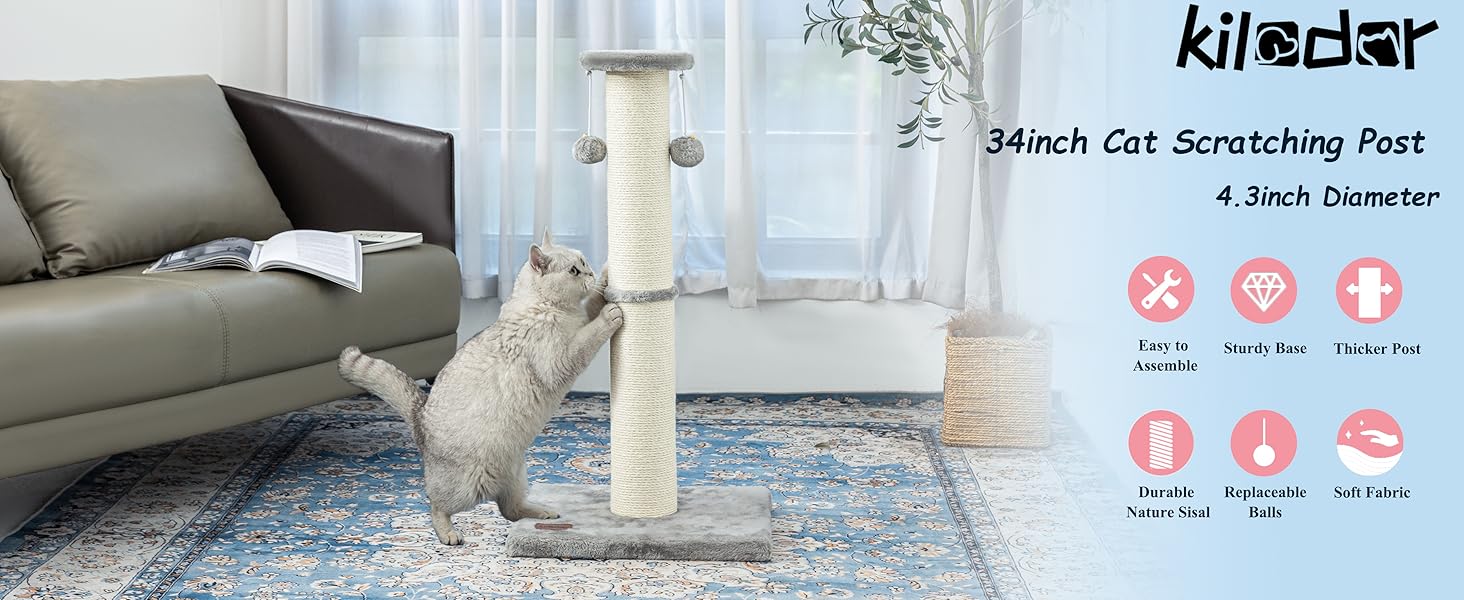 kilodor 34inch cat scratching post
