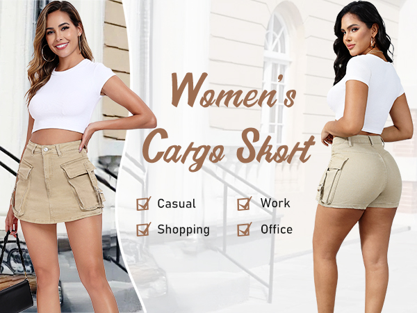 ショートパンツ CARGO SKORT Amazon.com: Aotasely Women's Cargo Skort High Waisted Cargo