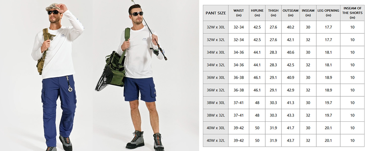 Convertible hiking pants for men lightweight