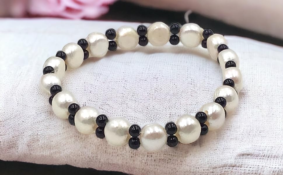 Steinfixx perlen onyx Armband Bergkristall Schutz Trauer  Ruhe Geschenk Aufmerksamkeit Kleinigkeit