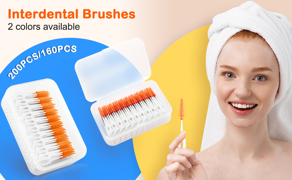 DualUse Interdental Brushes, Silicone Tooth Floss Picks Dental Picks