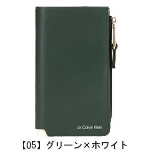 CK   二つ折り財布 ダークグリーン CK CALVIN KLEIN 二つ折り財布 ダークグリーン