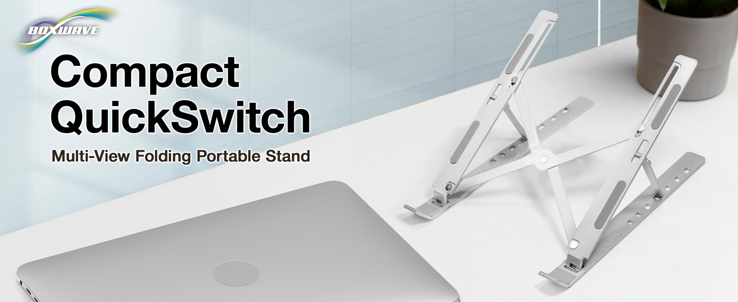 BoxWave Compact QuickSwitch Multi-View Folding Portable Laptop Stand