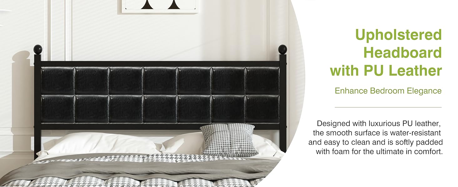 bed frame with headboard