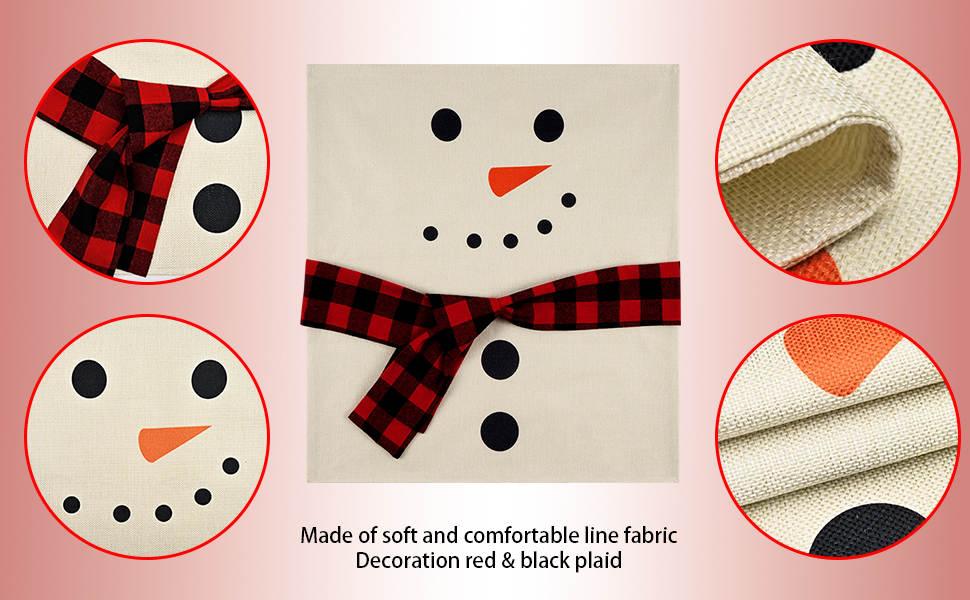 FRAMICS Christmas Chair Covers Set of 4, Snowman Chair