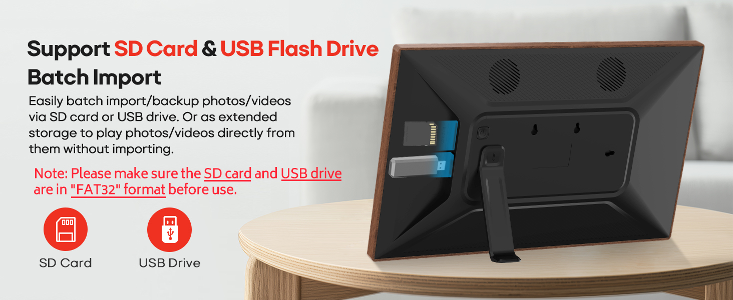 Support SD card and USB flash drive