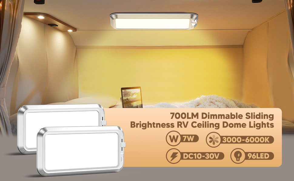ShinePick 700LM RV Interior Lights,7W DC1030V Led RV