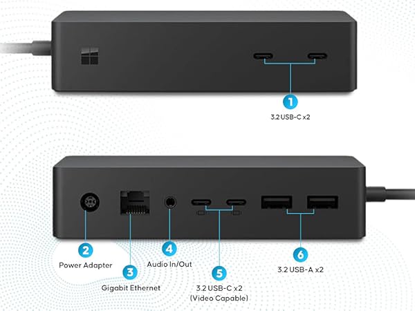 Amazon.com: Microsoft Surface Dock 2, 9-in-1 Docking Station