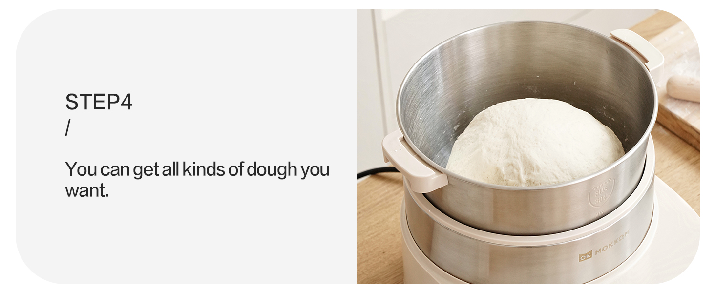 MOKKOM Electric Dough Maker with Proof Dough Function