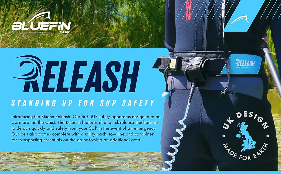 Bluefin SUP Releash Quick Release SUP utility beltPadded life belt