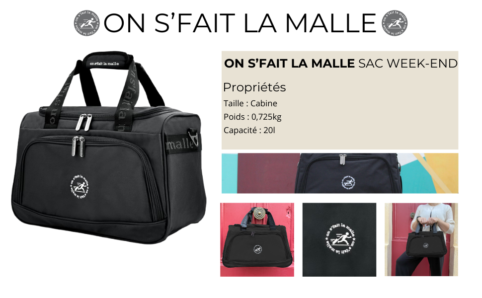 Sac wee-end noir, fiche informative