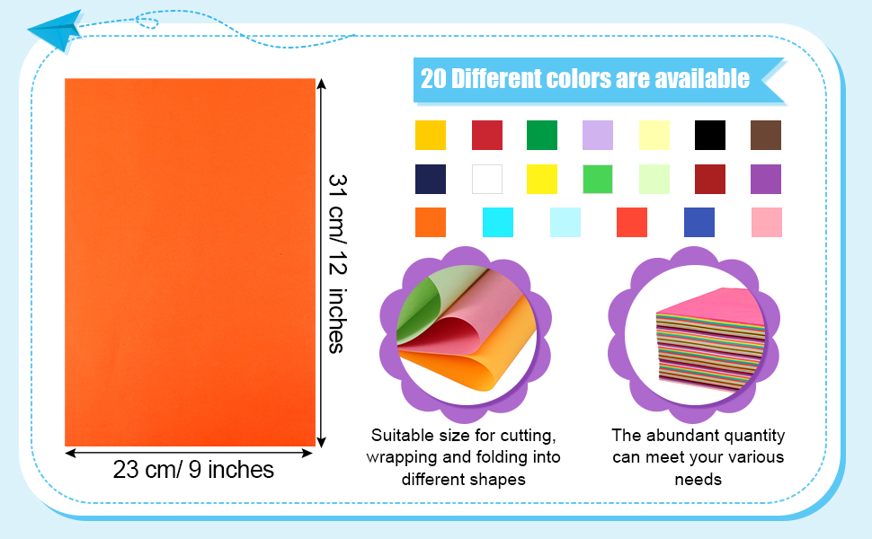 Yahenda 1500 Pcs Construction Paper Card Stock Printer Paper Craft Bulk School