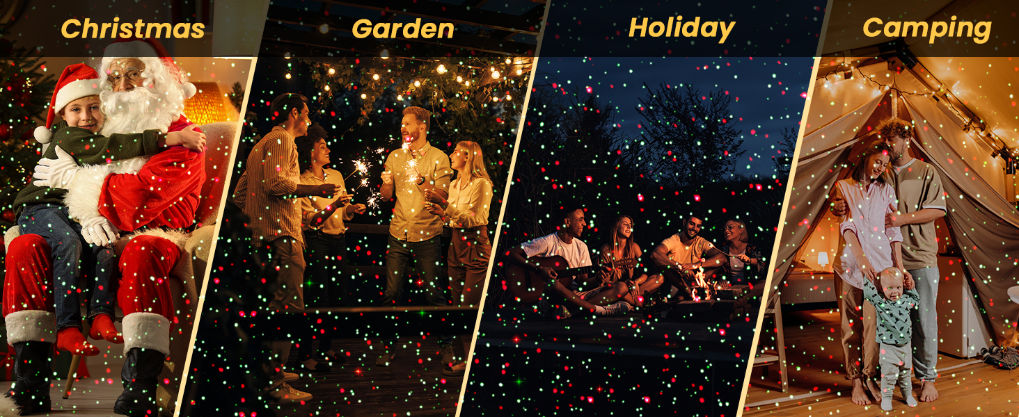 Enjoyedled Christmas Projector Lights Outdoor Red and