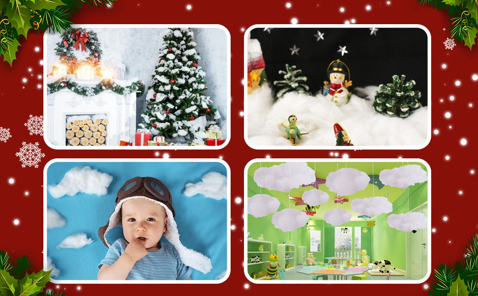 Haawooky Christmas Fake Snow Decoration,Artificial Fluffy