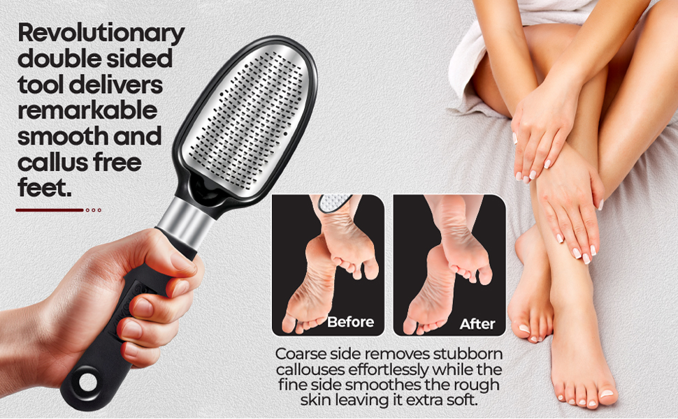 Rikans Foot File Foot Rasp Callus Remover Dead Skin Remover Double