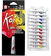 SAKURA Koi Watercolor Sets - Fine Quality Watercolor Paint Set - 12 Colors - 5 ml Tubes