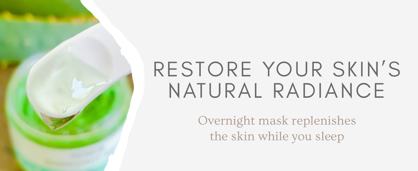 Renew Overnight Sleeping Facial Mask by Doppeltree with Aloe Vera Gel