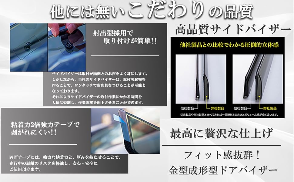 Amazon | ドアバイザー サイドバイザーワイドタイプ ダイハツ
