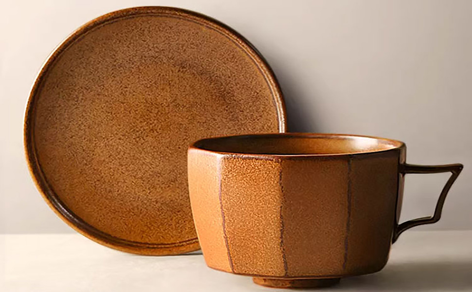 Amazon.com | DinQ Handcrafted Vintage Ceramic Coffee Cup and