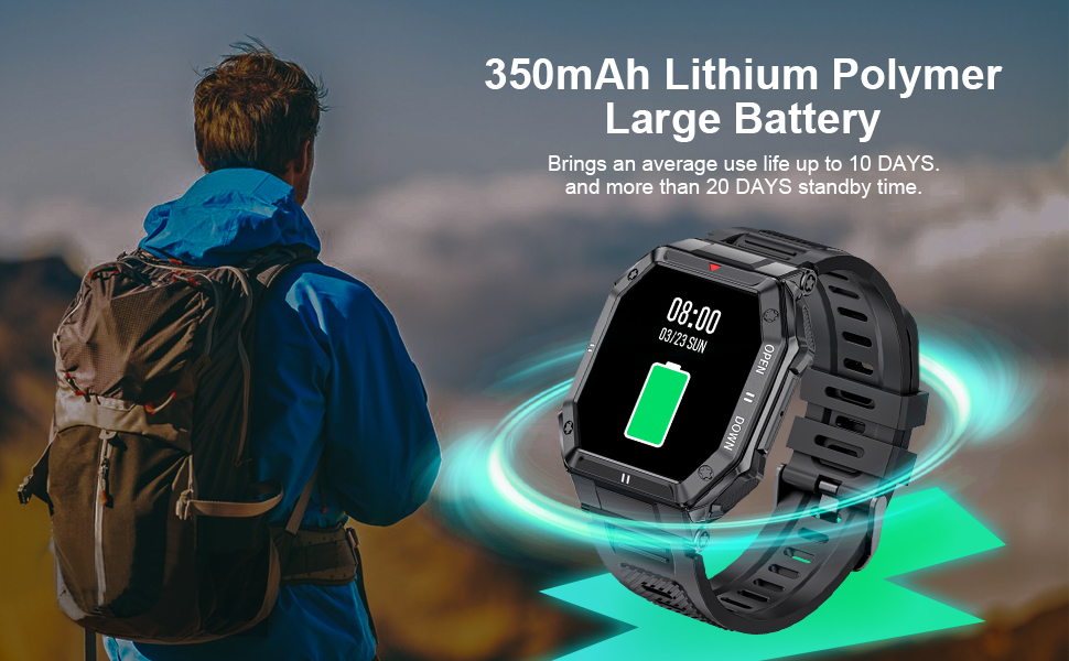 Smart Watch for Men,Bluetooth Make/Answer Calls/Text Notifition Full