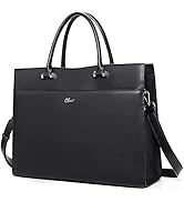 CLUCI Women Briefcase Leather Laptop Bag for Women 15.6inch Computer Bag Messenger Business Work ...