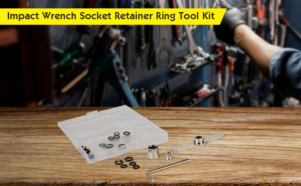 3/8” Impact Wrench Socket Retainer Ring Tool Kit Impact Retaining Ring