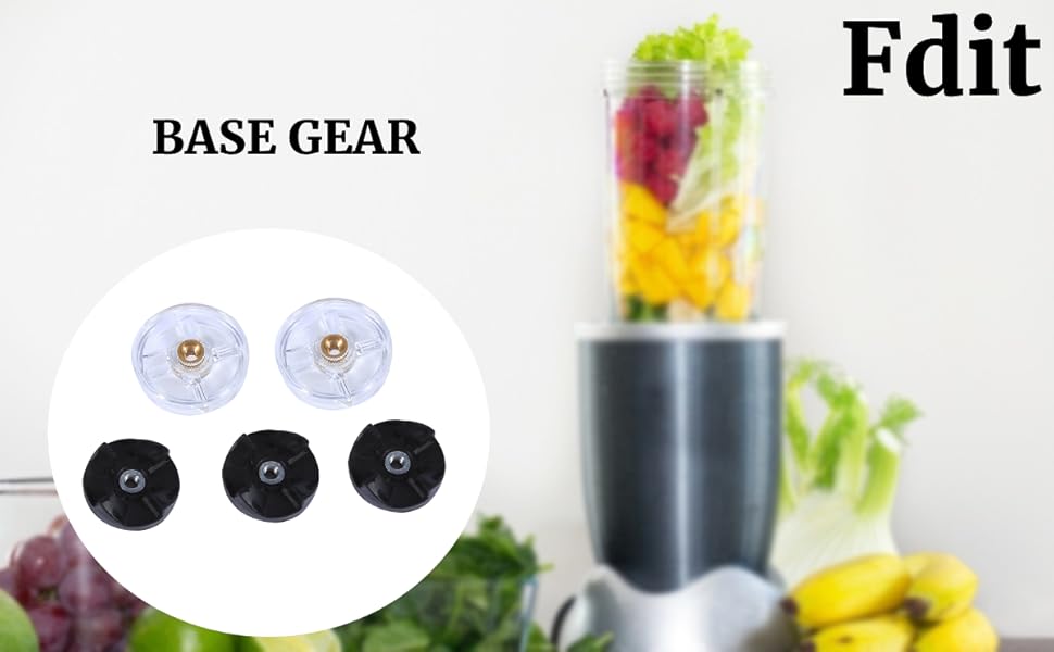 Replacement Gear Blender，2 Base Gears 3 Blade Gears Replacement Spare