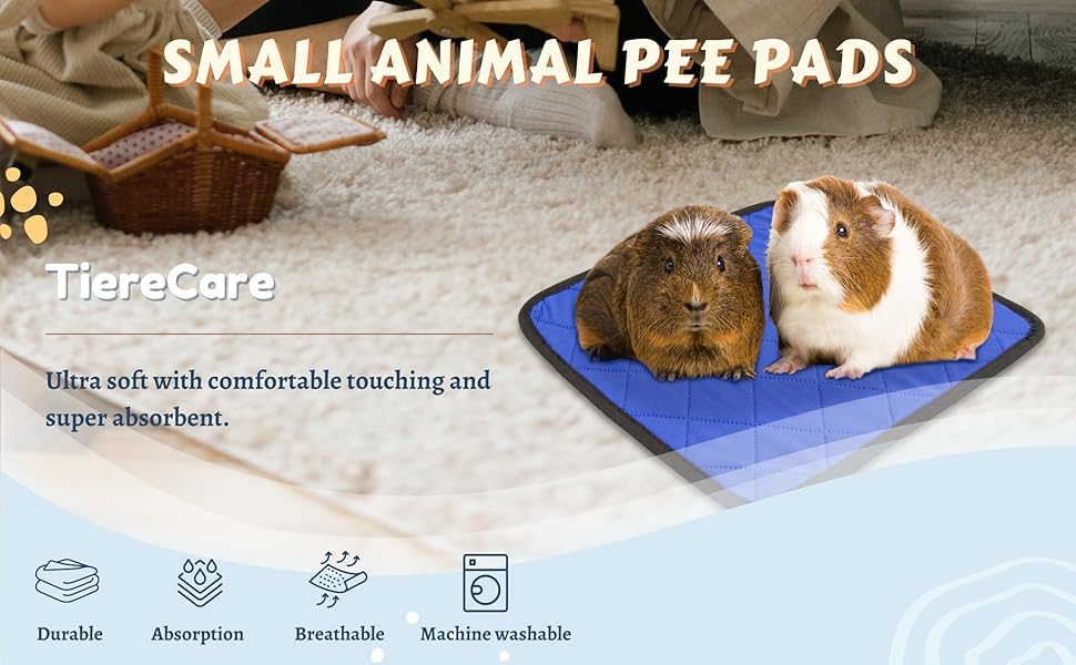 Tierecare 9 Pack Guinea Pig Cage Liner Washable Guinea Pig