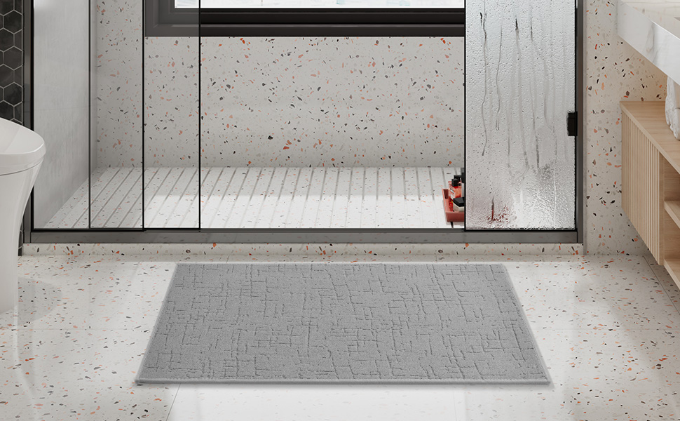 AMOAMIBath MatSuper Absorbent Quick Dry Bathroom Floor