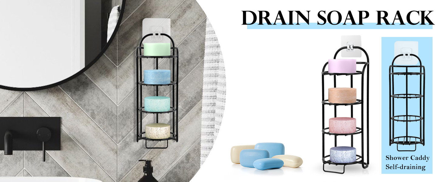 PENGZHAN 4 Tier Shampoo Bar Holder for Shower, Self