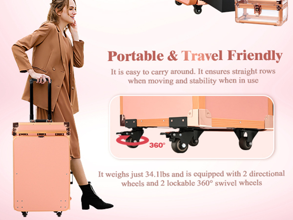 Amazon.com: Portable Rolling Manicure Table, Folding Nail