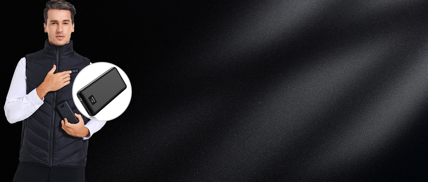 THOUSTA 5V 7.4V Heated Vest Battery Pack with LED Display