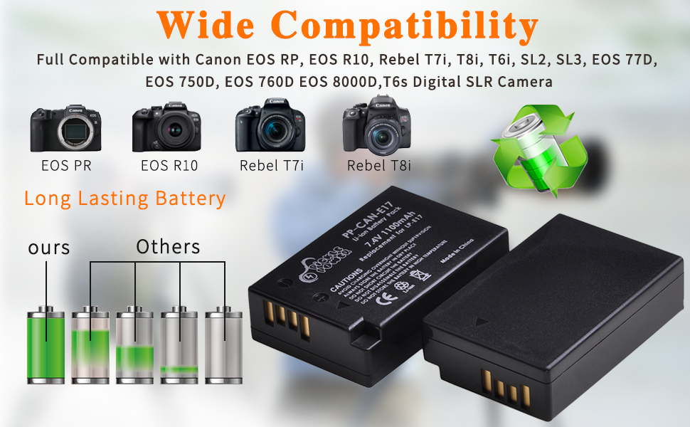 Pickle Power LPE17 Battery and LED Dual Charger for Canon EOS Rebel