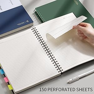 Amazon.com : EMSHOI A4 Spiral Notebook College Ruled Lined