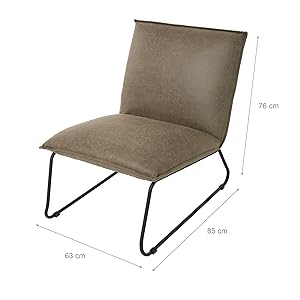 WOMO-DESIGN Loungesessel aus Microfaser Rawhide 85x63x76 cm Grün-Schwarz