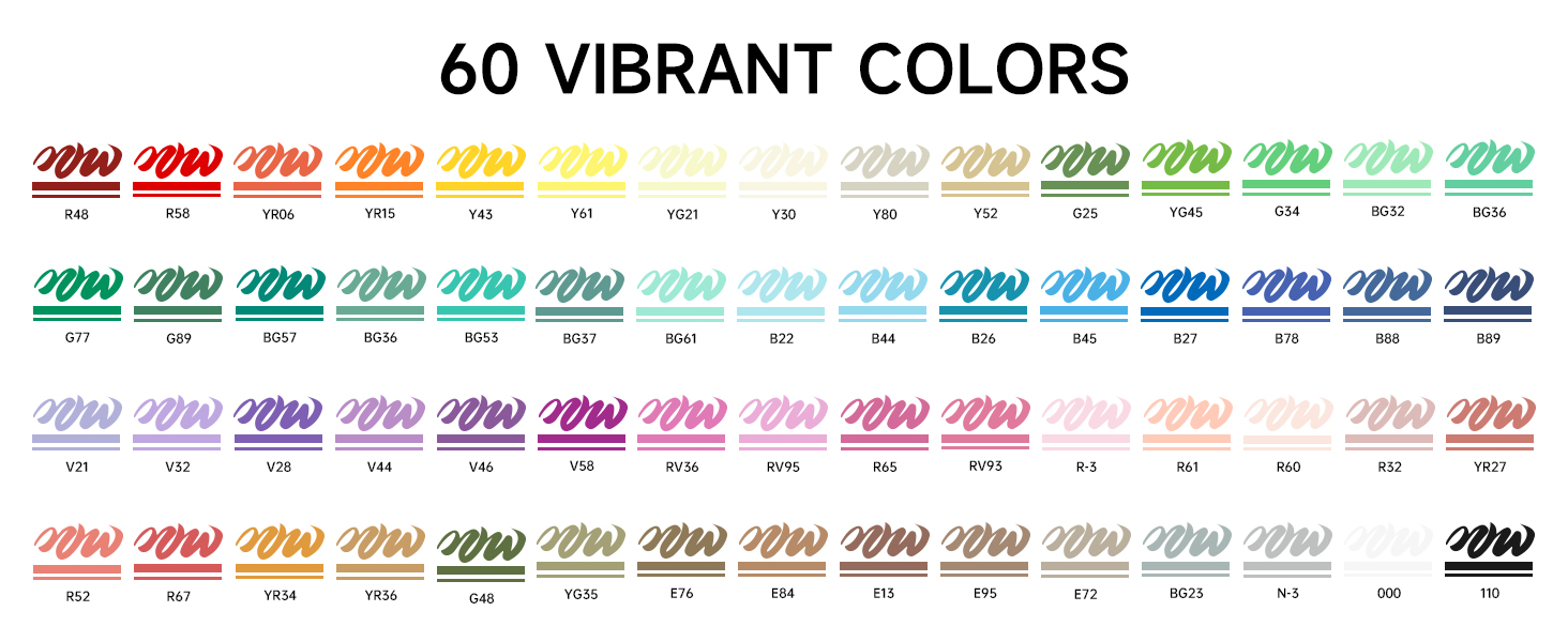 60 Vibrant Colors