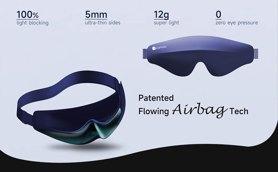 BodyPedia Patented Flowing Airbag Tech-light blocking, super light