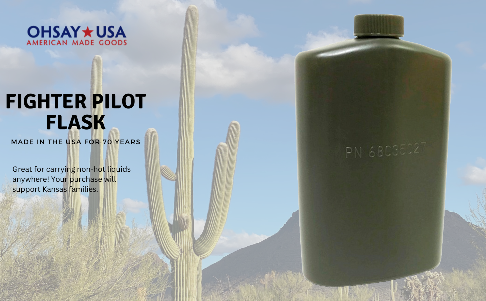 Fighter Pilot Flask Made in USA Sold by Vets Great