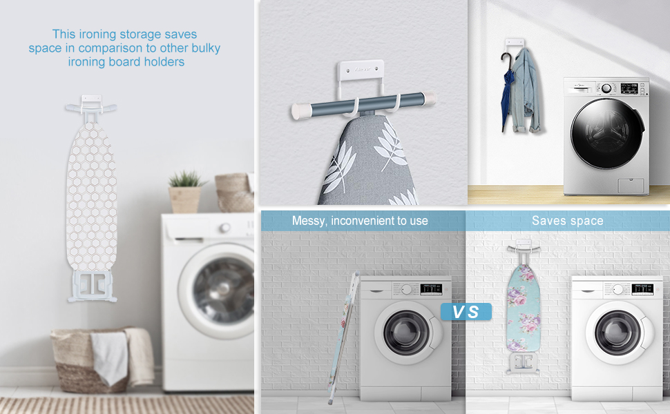 AIEVE Ironing Board Hanger, Ironing Board Hook, Ironing Boards Wall