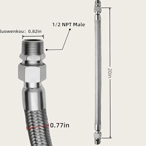 compressor jumper hose industrial grade compressor jumper hose 3/4" npt male x 20" length